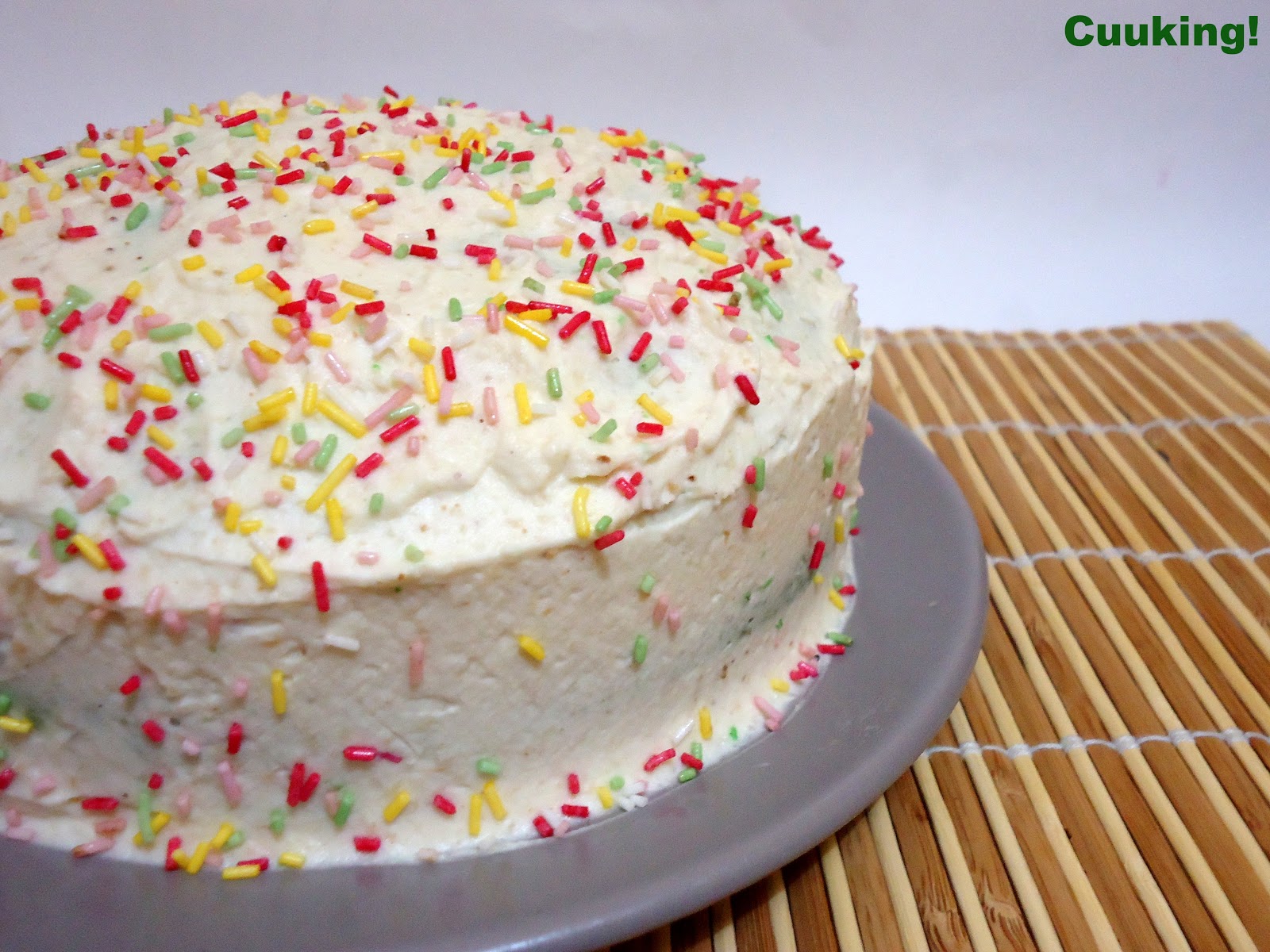 Tarta "Green velvet" con crema de almendras