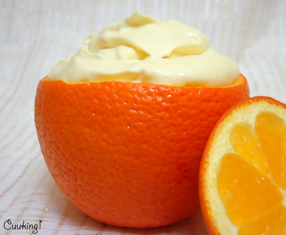 Mousse de naranja al cardamomo 