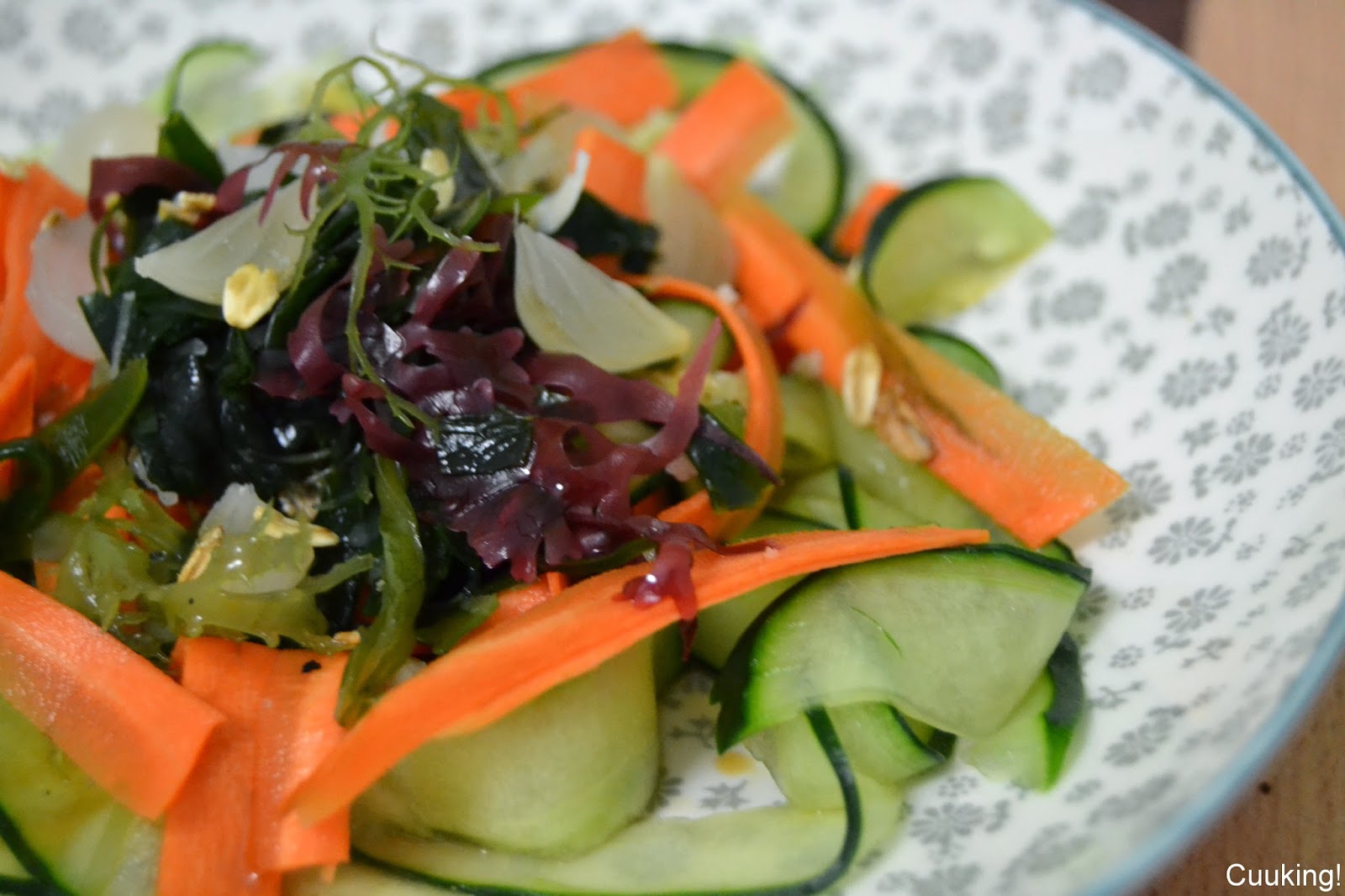 Ensalada Sunomono de algas y pepino