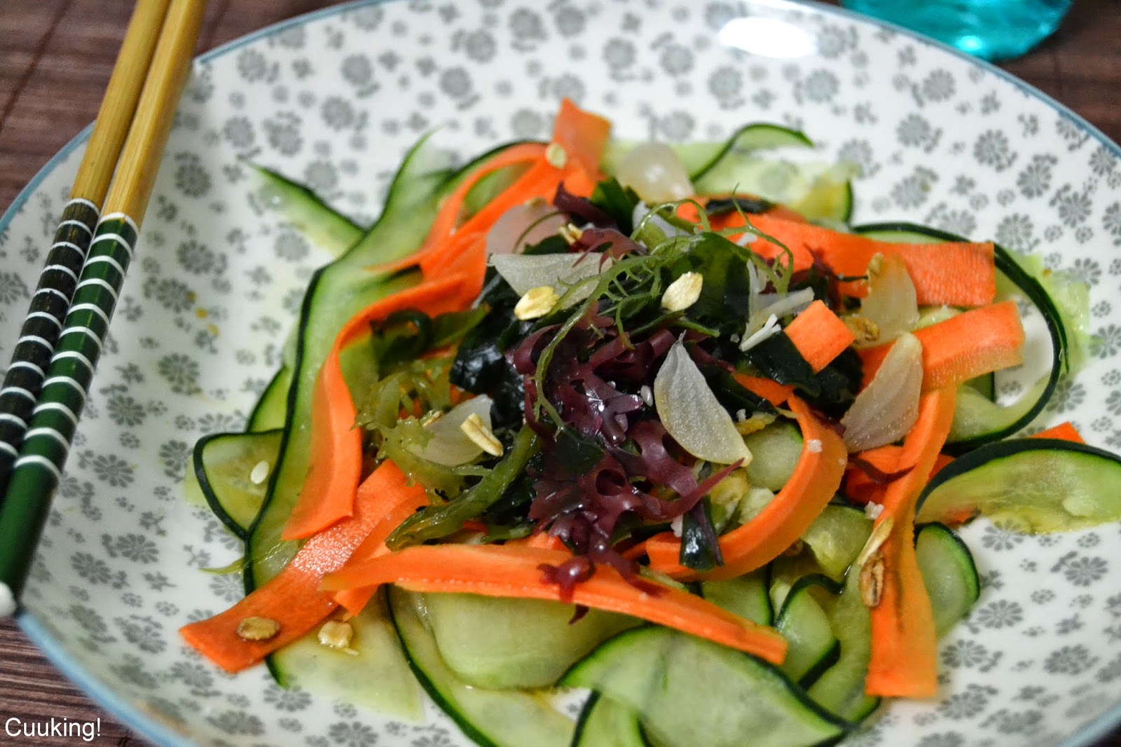 Ensalada Sunomono de algas y pepino