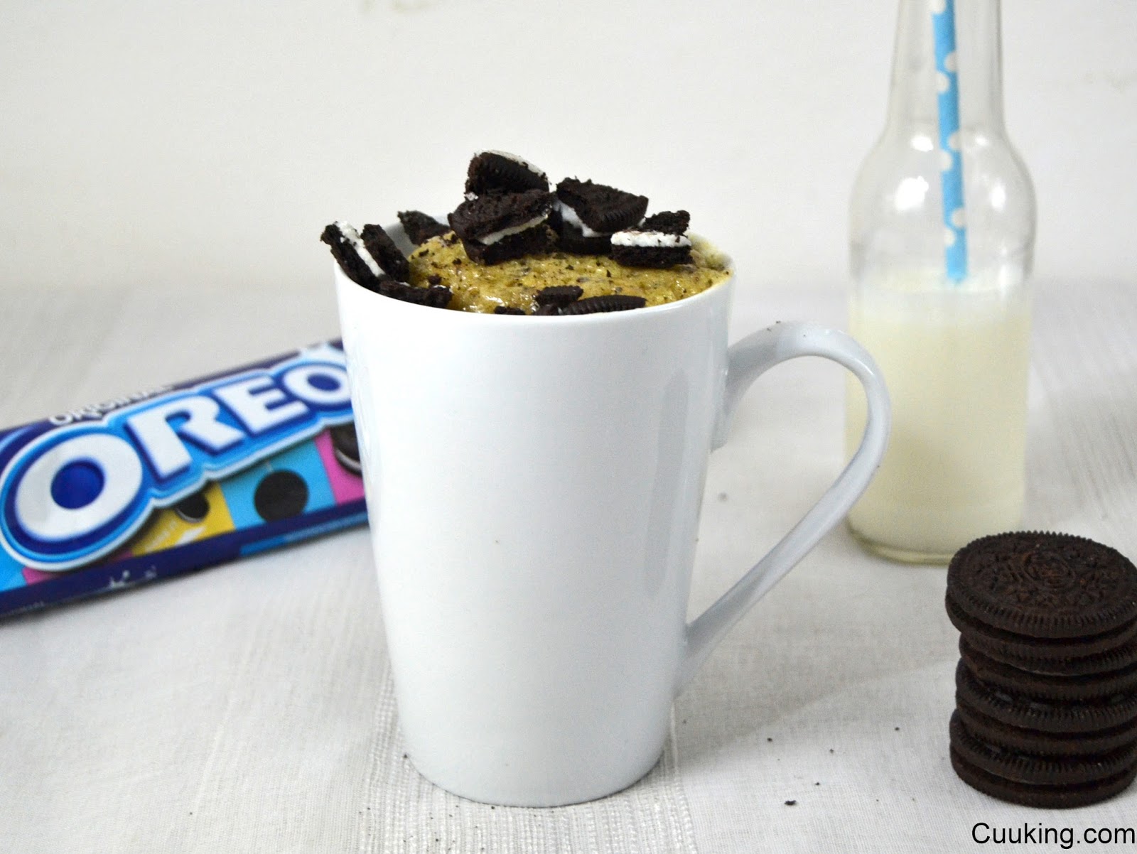 Mug cake de galletas Oreo 