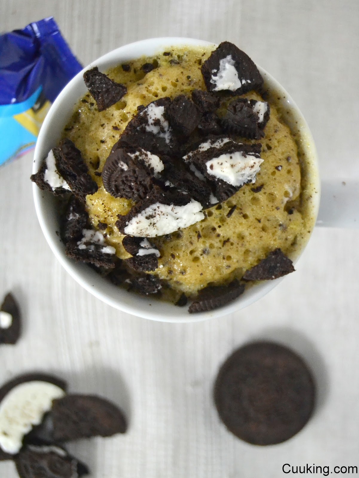 Mug cake de galletas Oreo 