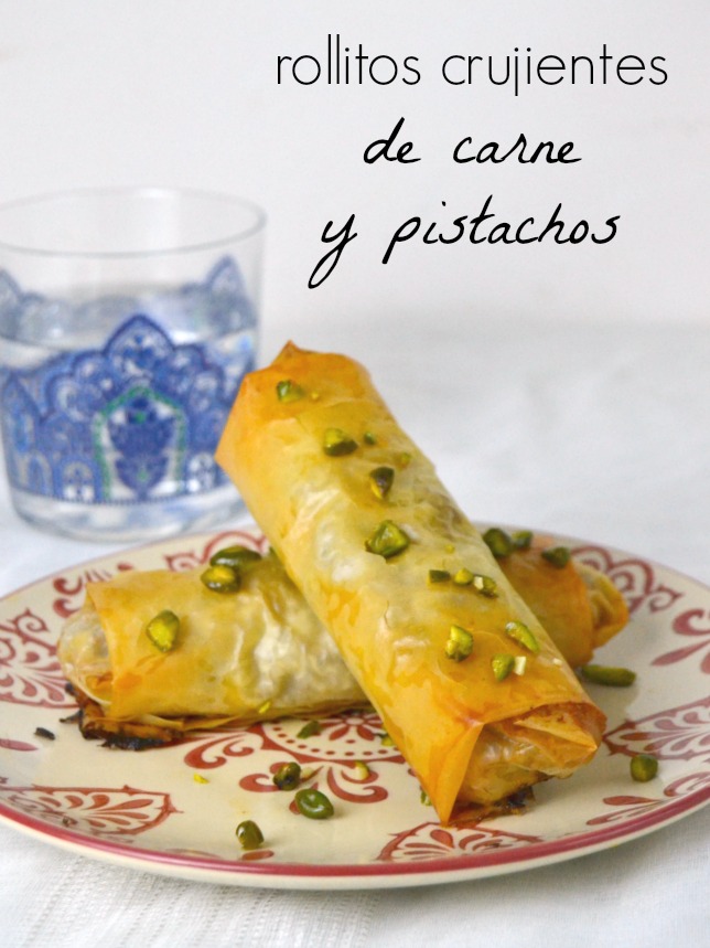 receta rollitos masa philo carne ternera briouats marruecos