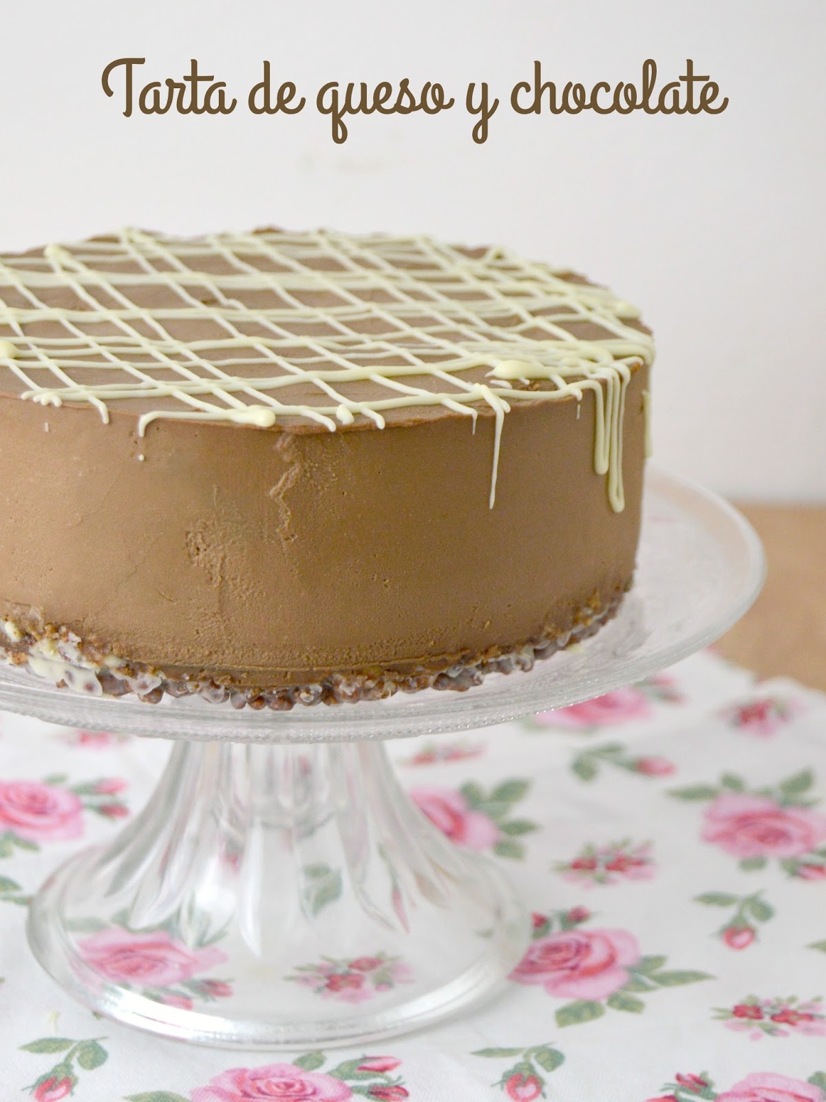 Tarta fría de queso con chocolate