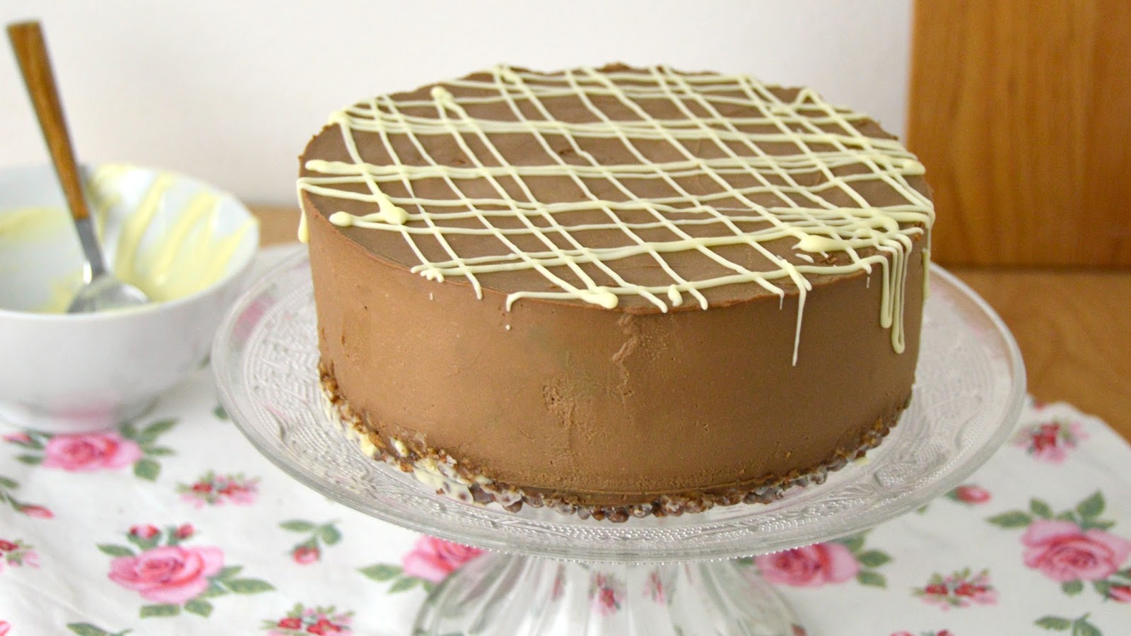 Tarta fría de queso con chocolate