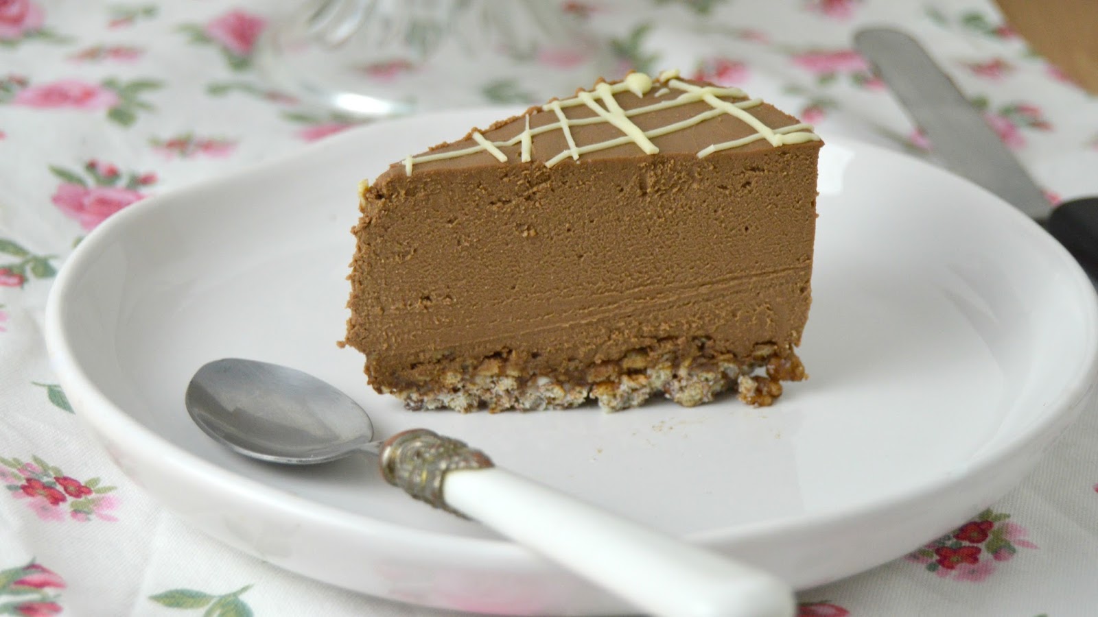 Tarta fría de queso con chocolate