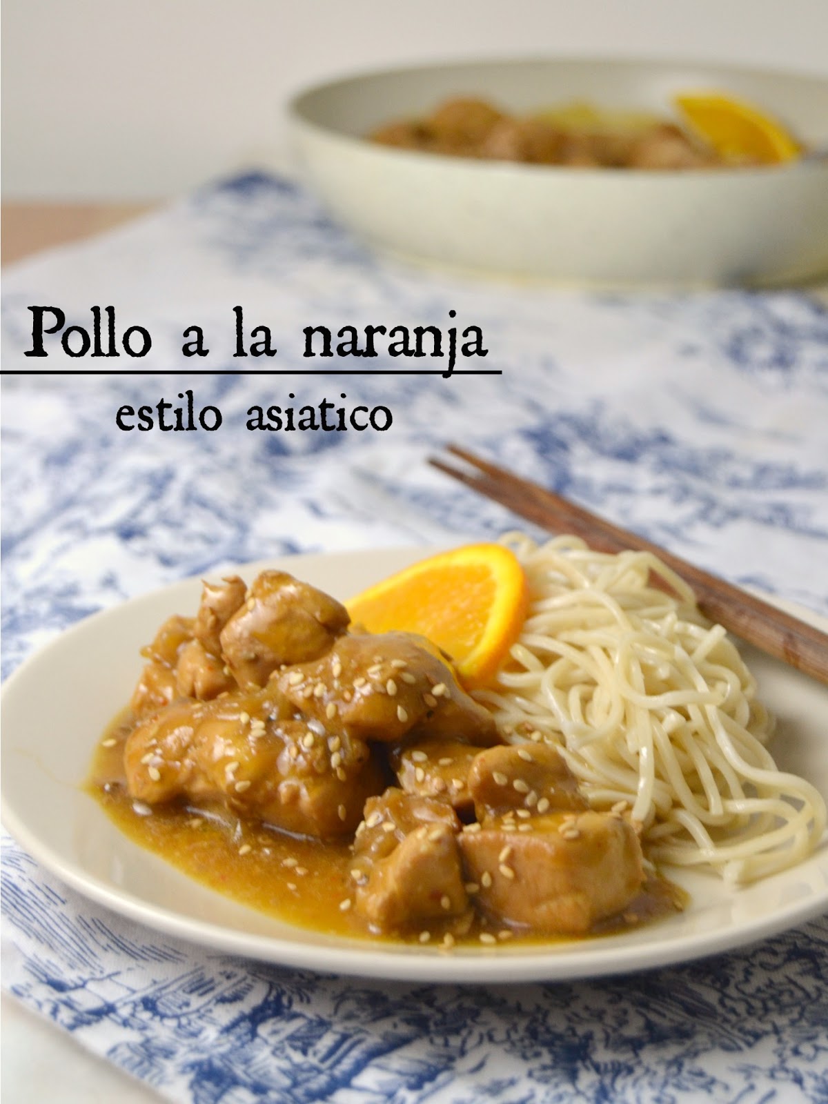 Pollo a la naranja estilo asiático