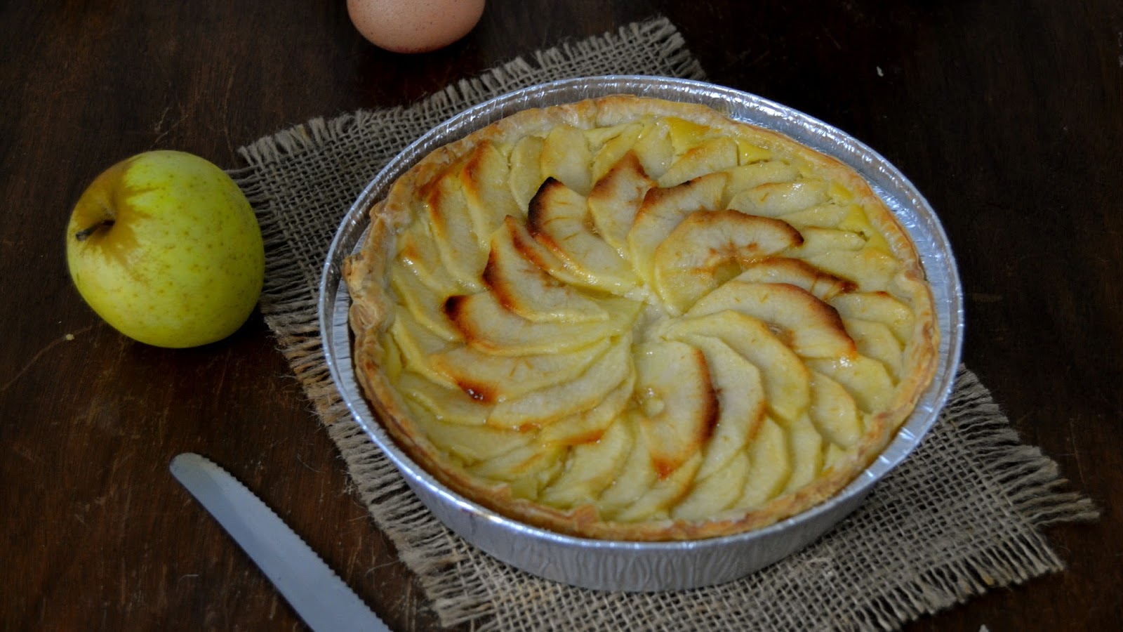 Tarta de manzana con crema