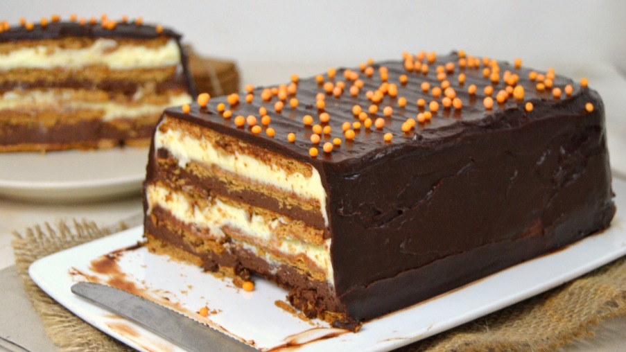 Tarta de dos chocolates con galletas ¡Sin horno!