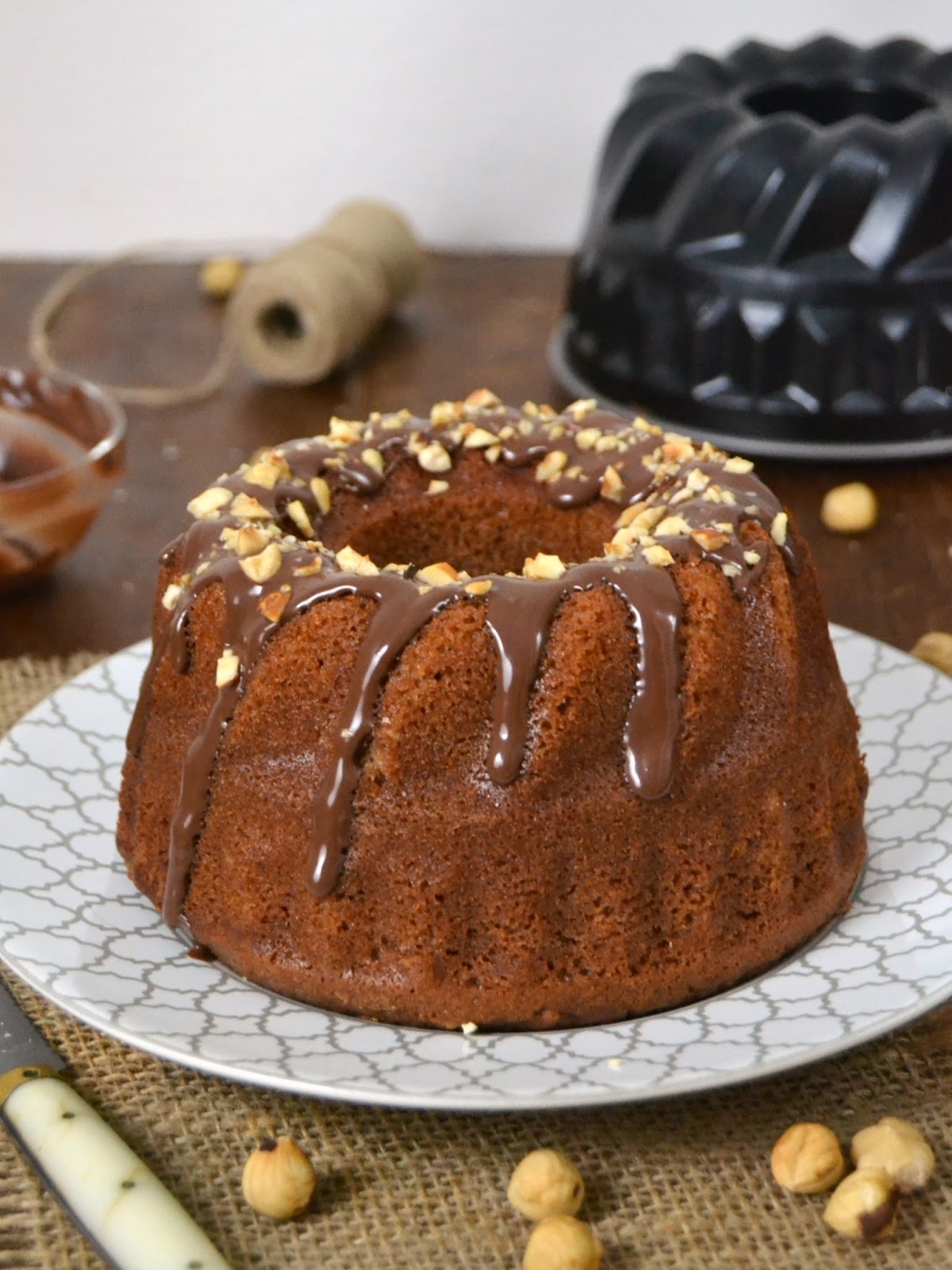 bundt cake de nutella. bizcocho de nutella