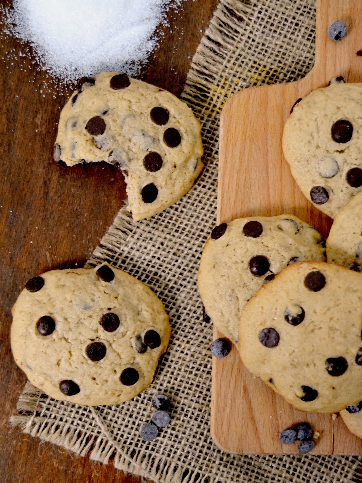 Galletas de plátano con chocolate