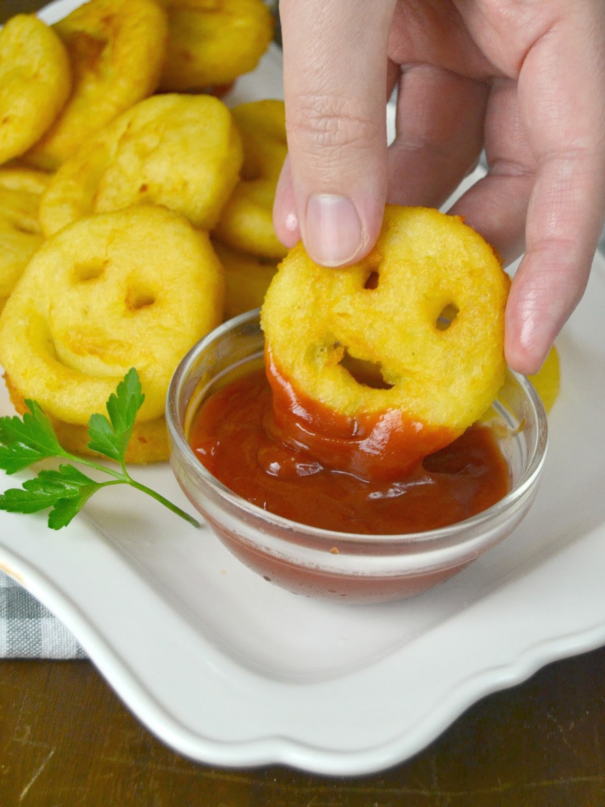 Carítas sonrientes de patata