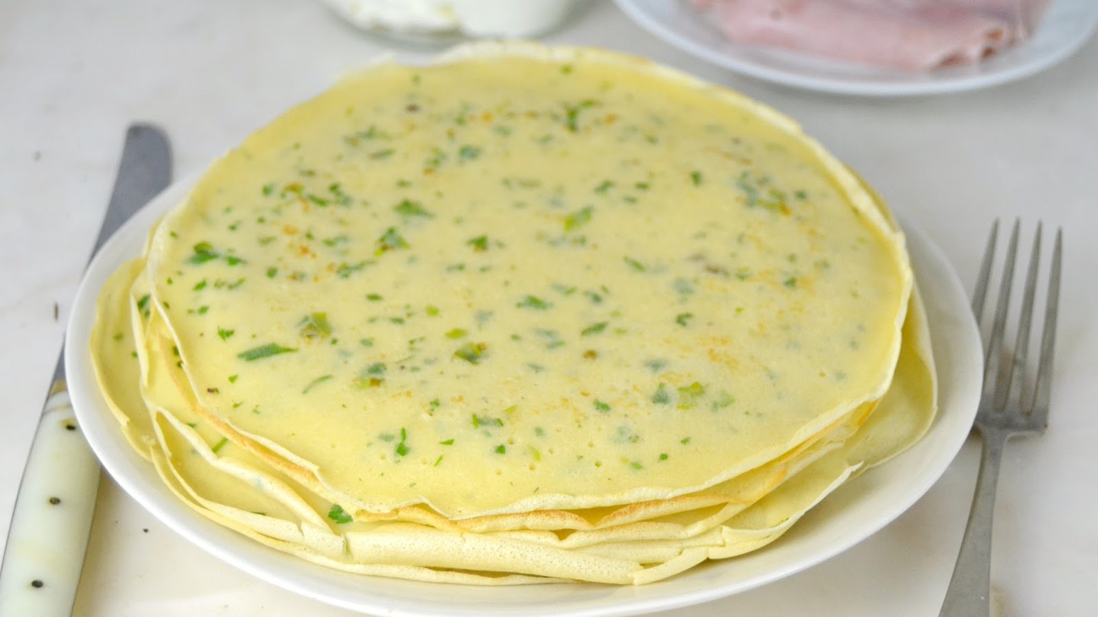 Como hacer crepes salados para rellenar receta