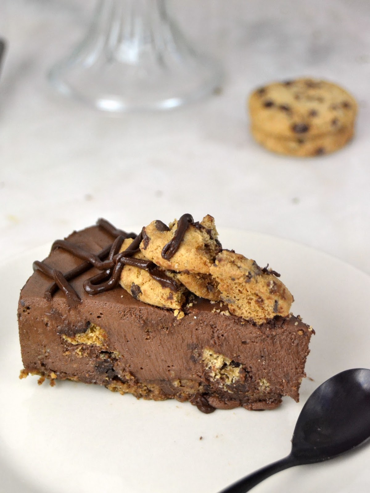 Tarta mousse de chocolate con cookies