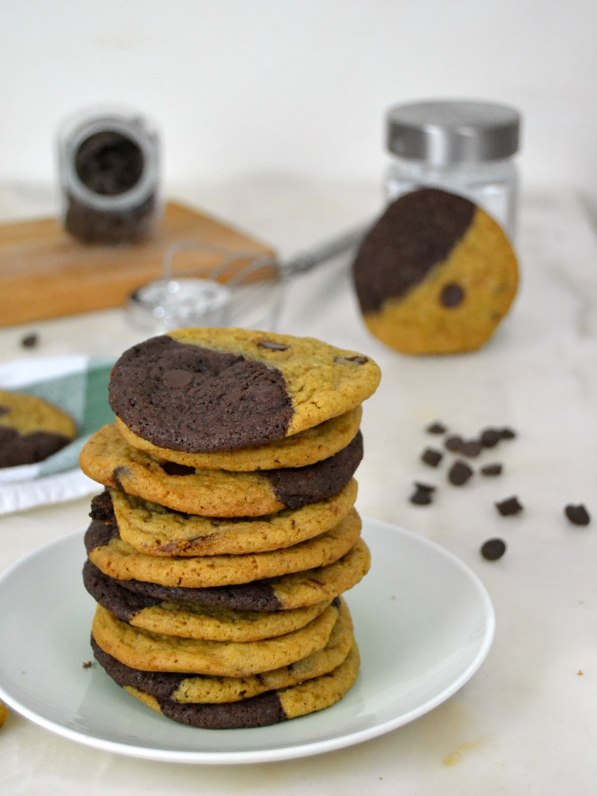 Galletas brownkies, mitad brownies y mitad cookies