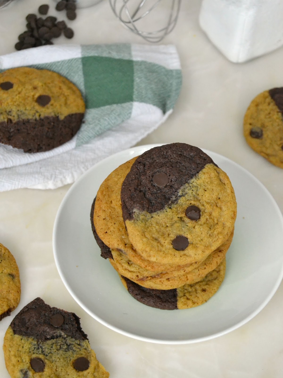 Galletas brownkies, mitad brownies y mitad cookies