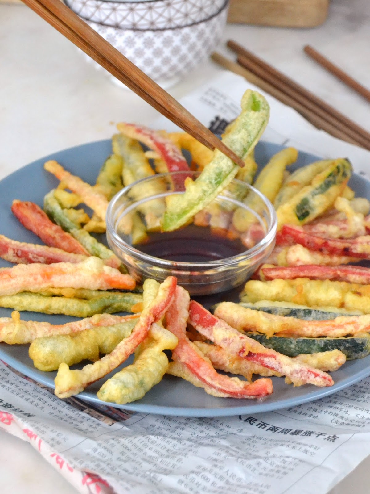 Tempura de verduras mercado flotante kit autoaprendizaje japon