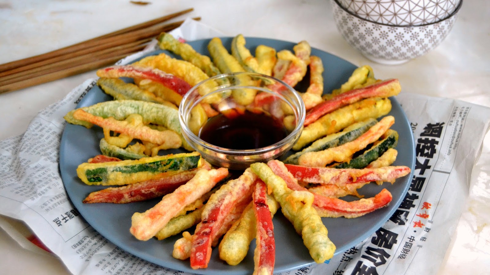 Tempura de verduras mercado flotante kit autoaprendizaje japon