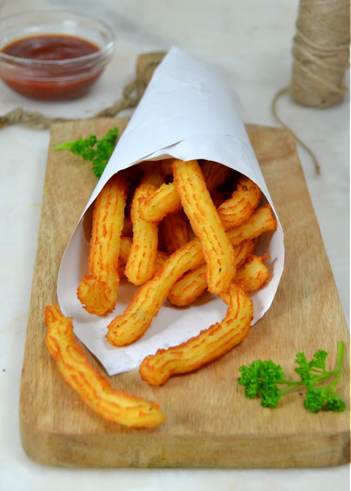 Churros de patata. Aperitivo trampantojo