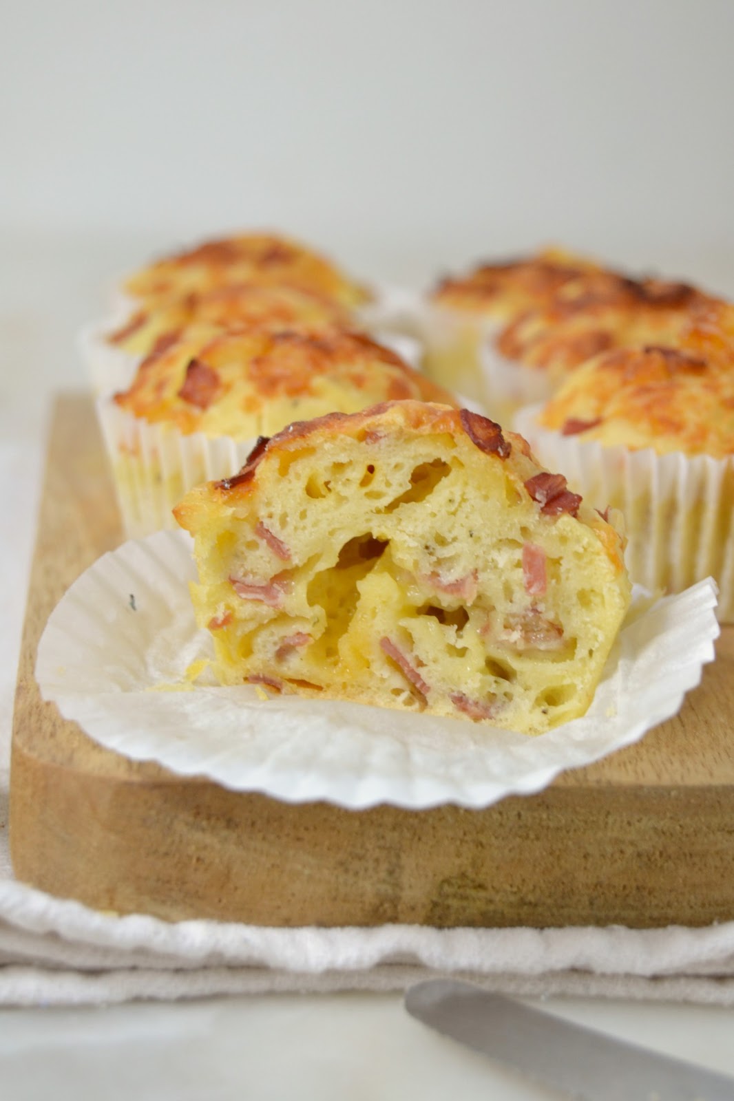 Muffins de bacon y queso