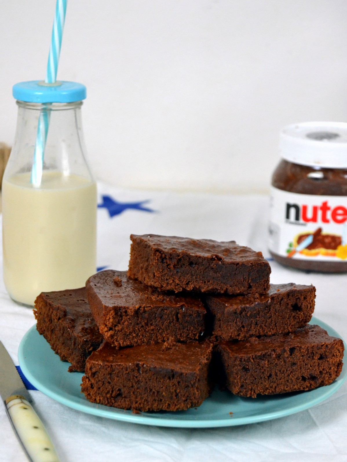 brownie de Nutella con solo 3 ingredientes