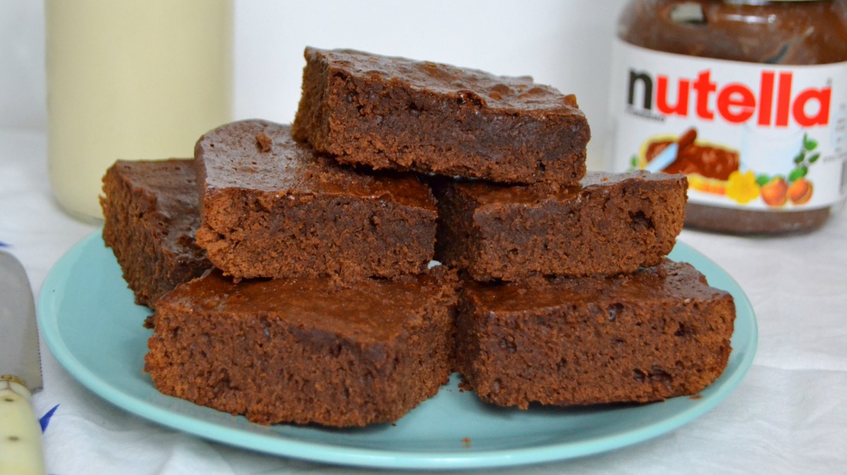 brownie de Nutella con solo 3 ingredientes
