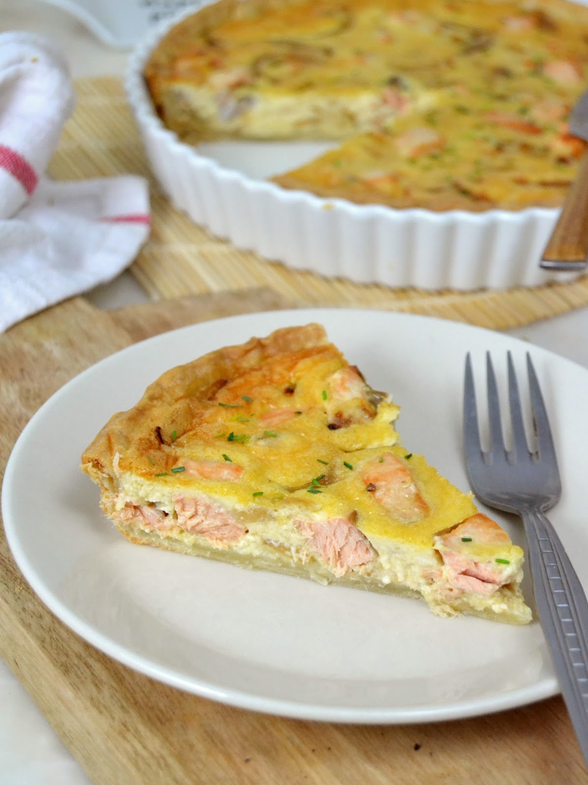 Quiche de salmón fresco