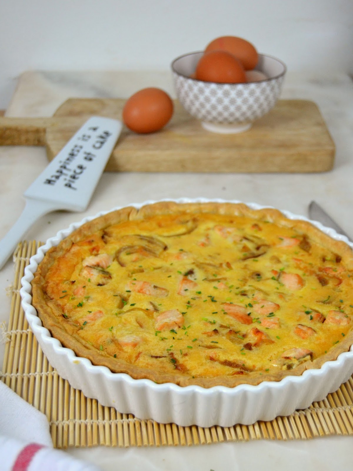 Quiche de salmón fresco