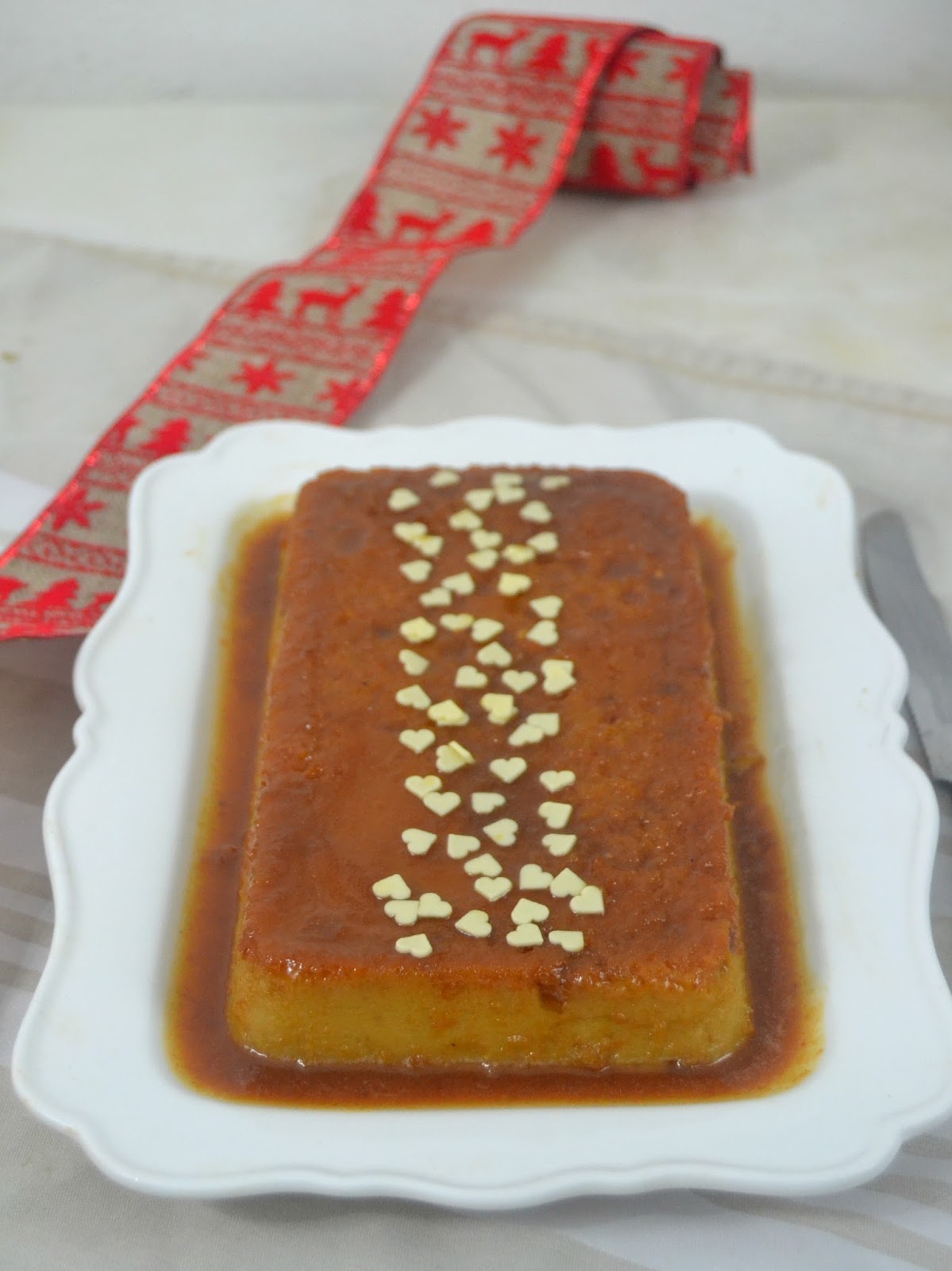 Flan de turrón blando