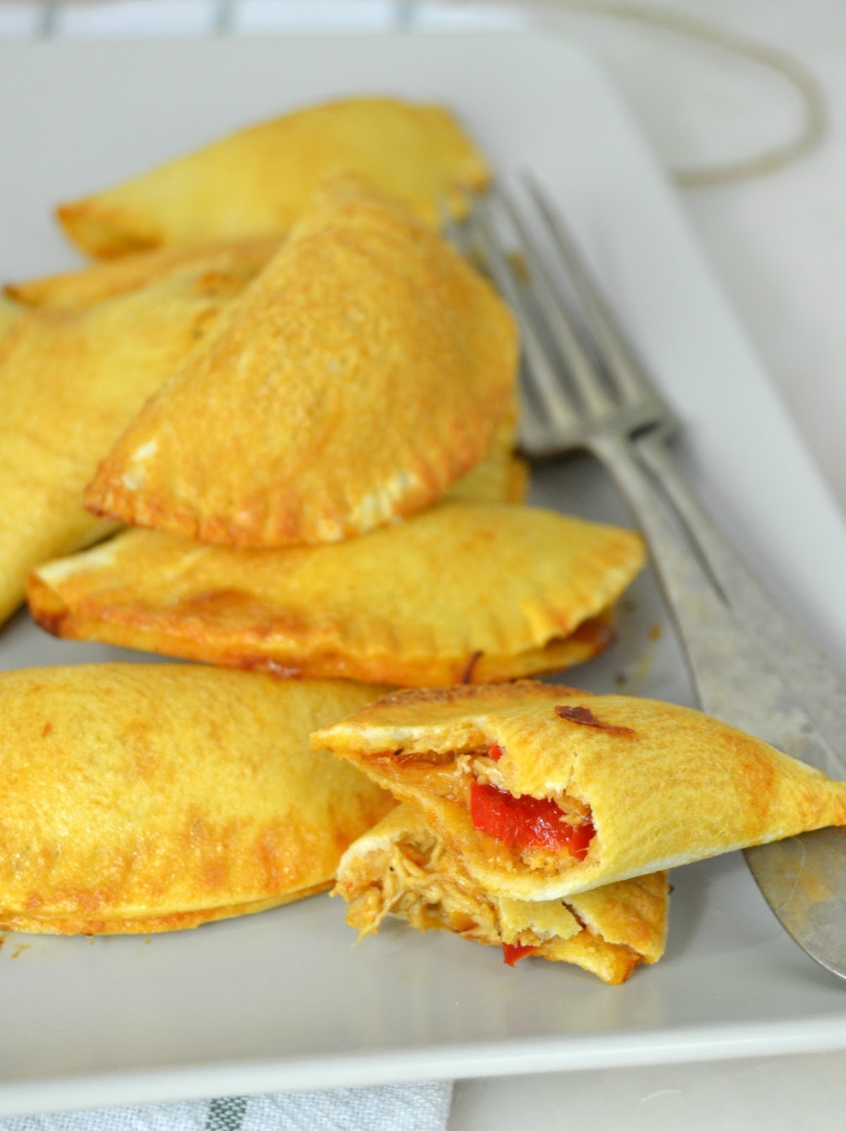 Empanadillas de pollo al horno ¡Con pan de molde! 