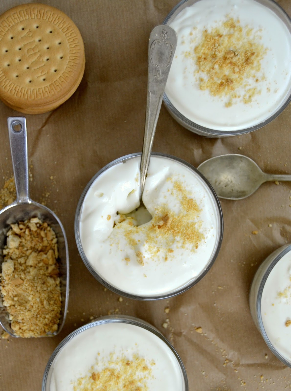 Serradura portuguesa Mousse de leche condensada