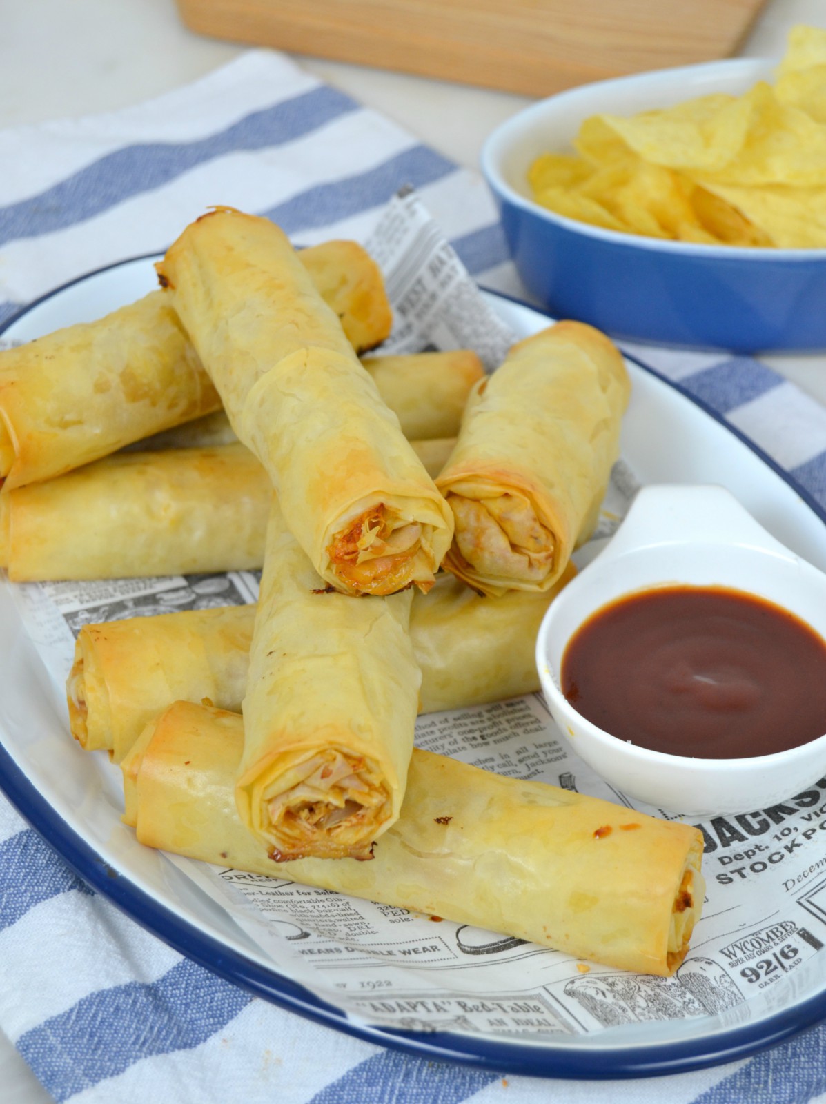 Rollitos de pollo barbacoa