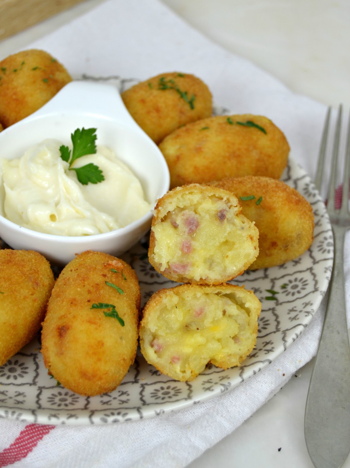 Croquetas de jamón y queso faciles ¡Sin bechamel!