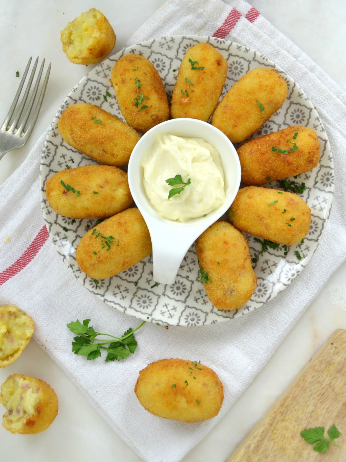 Croquetas de jamón y queso faciles ¡Sin bechamel!