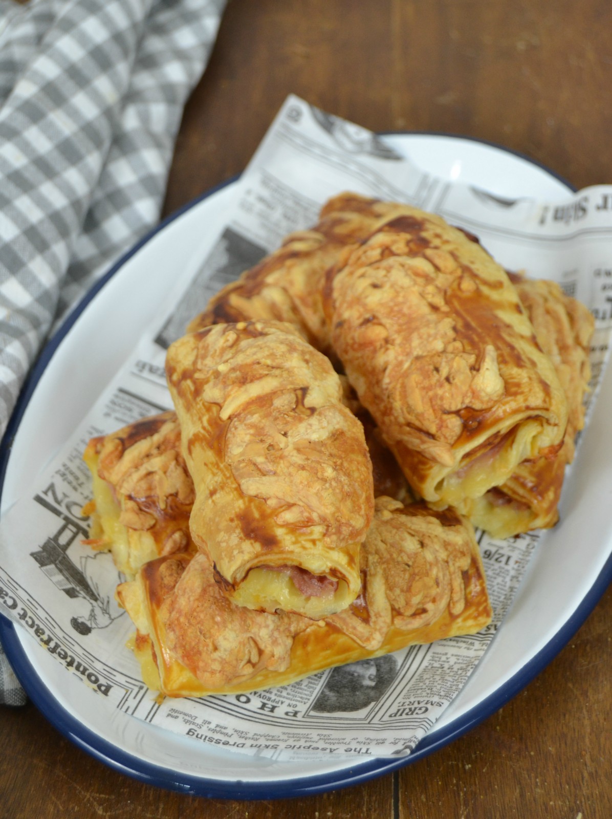 Napolitanas de jamón york y queso