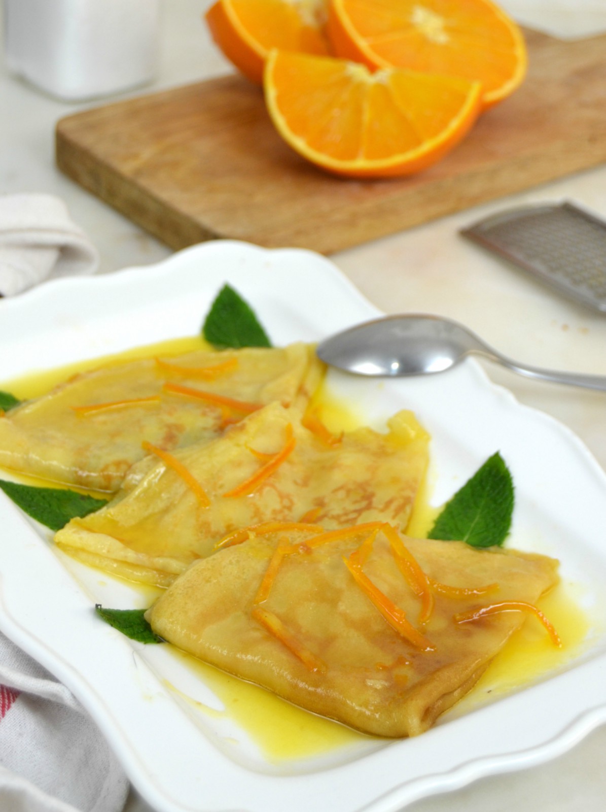 Crepes Suzette. Crepes dulces