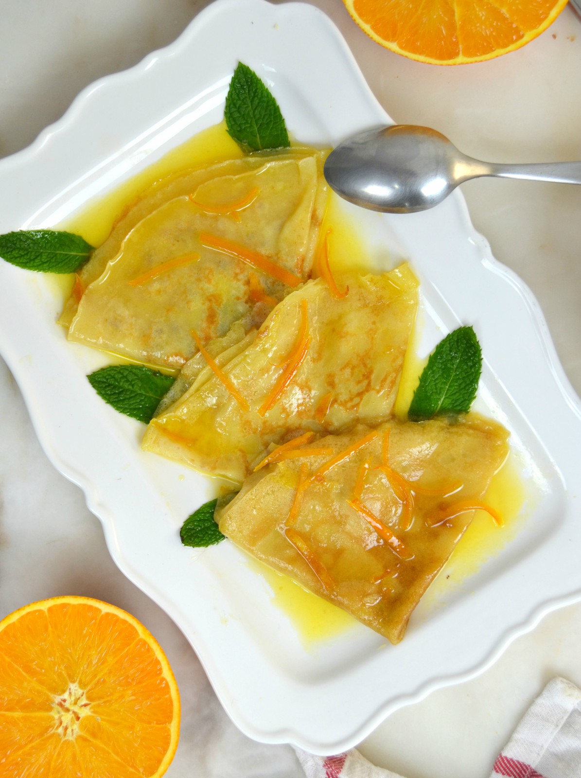 Crepes Suzette. Crepes dulces