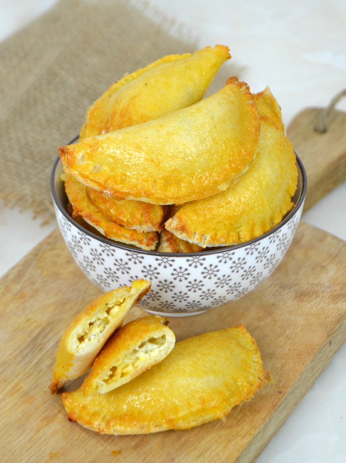 Empanadillas de queso con pan de molde