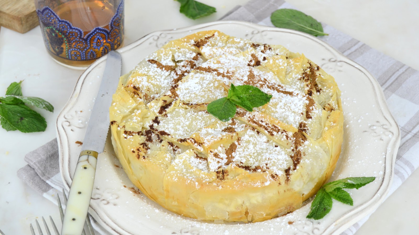 Pastela moruna o pastel árabe de pollo