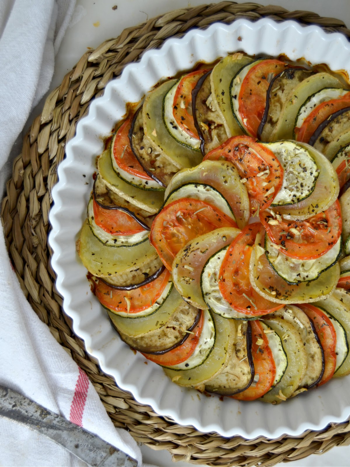  Ratatouille. Guarnición de verduras asadas