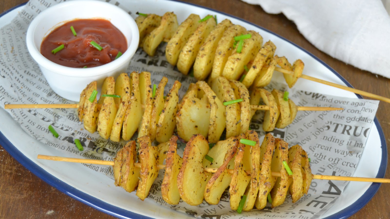Patatas en espiral caseras ¡Al horno!
