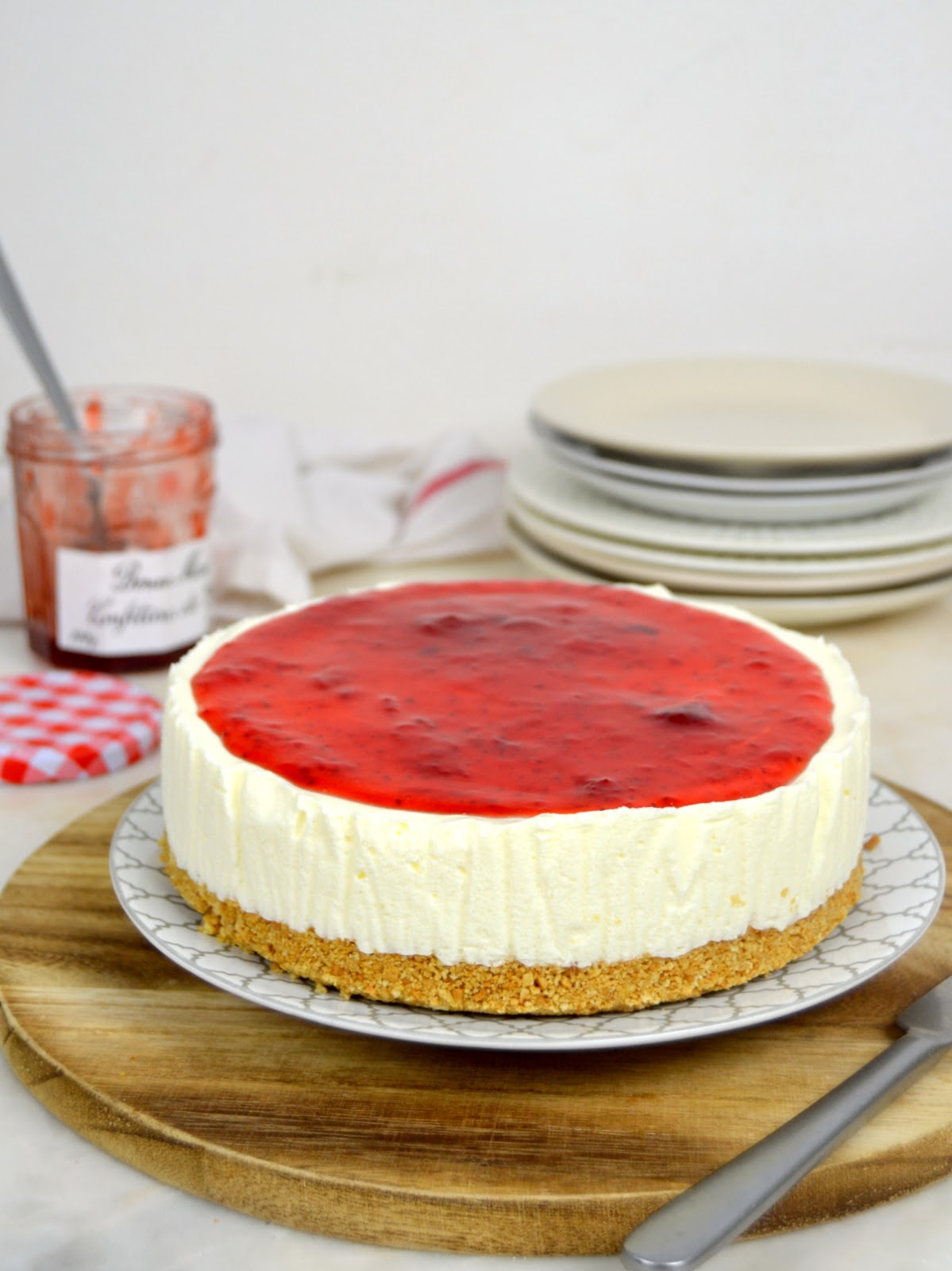 Tarta de queso fría sin horno básica 