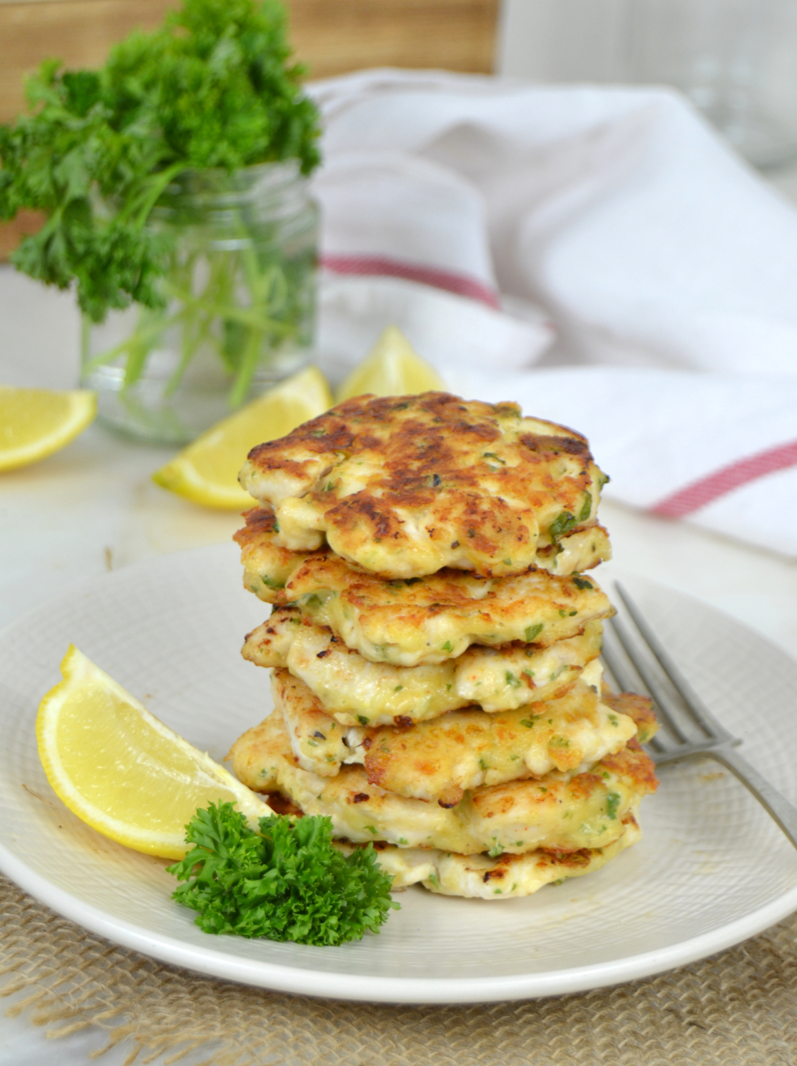 Tortitas de pollo y queso