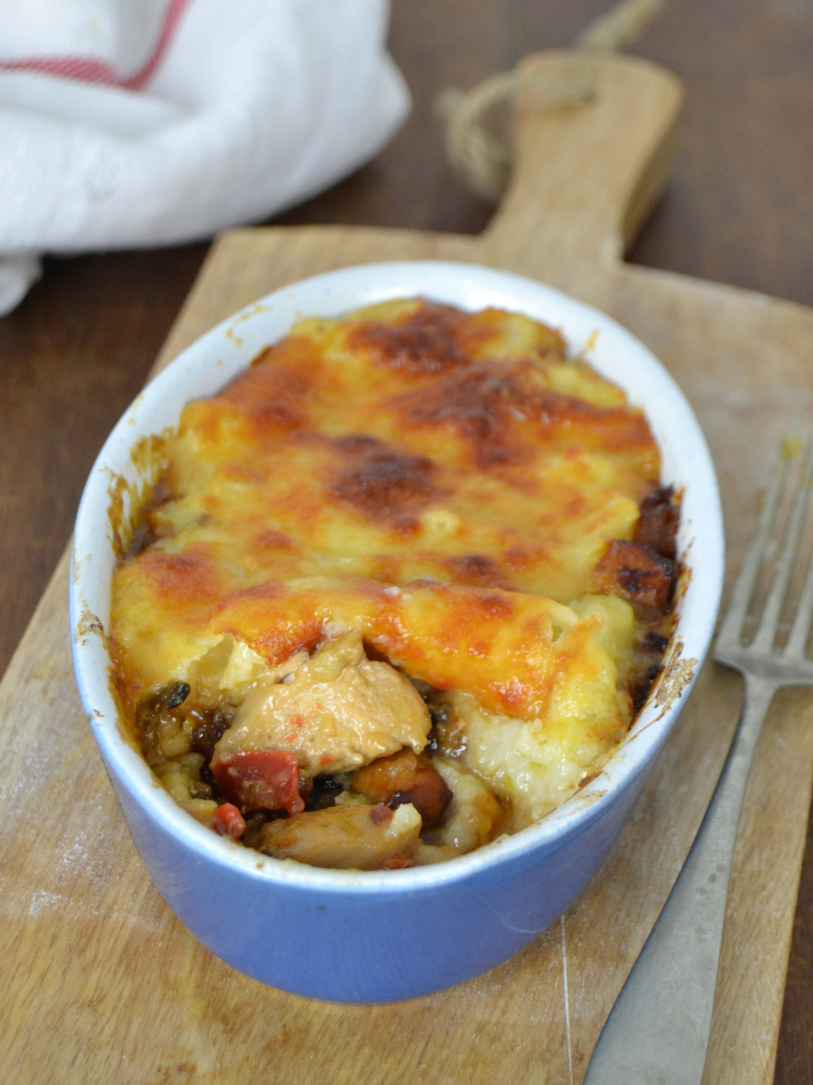 Pastel de pollo y patatas