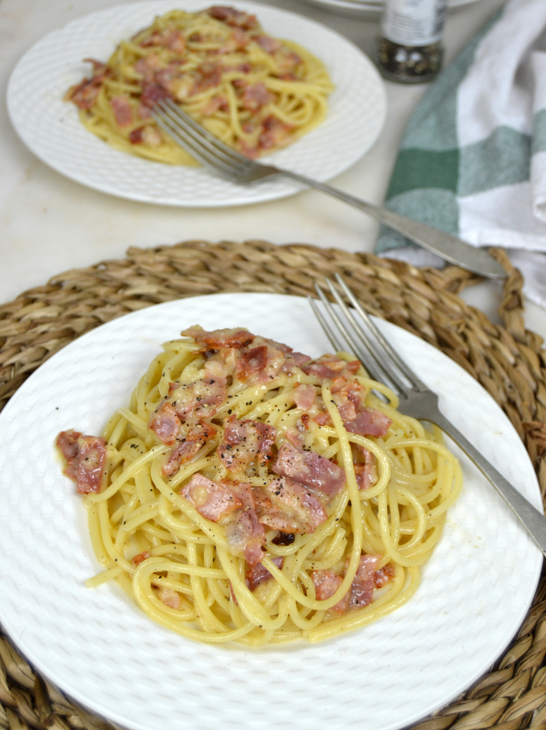 Pasta a la carbonara ¡Autentica, sin nata!