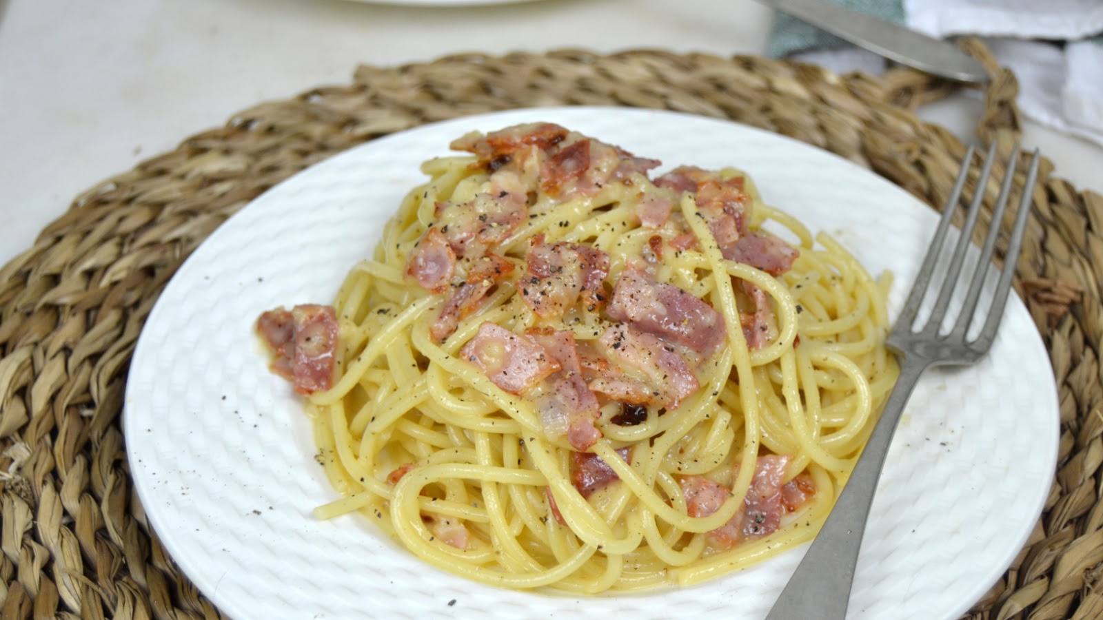 Pasta a la carbonara ¡Autentica, sin nata!