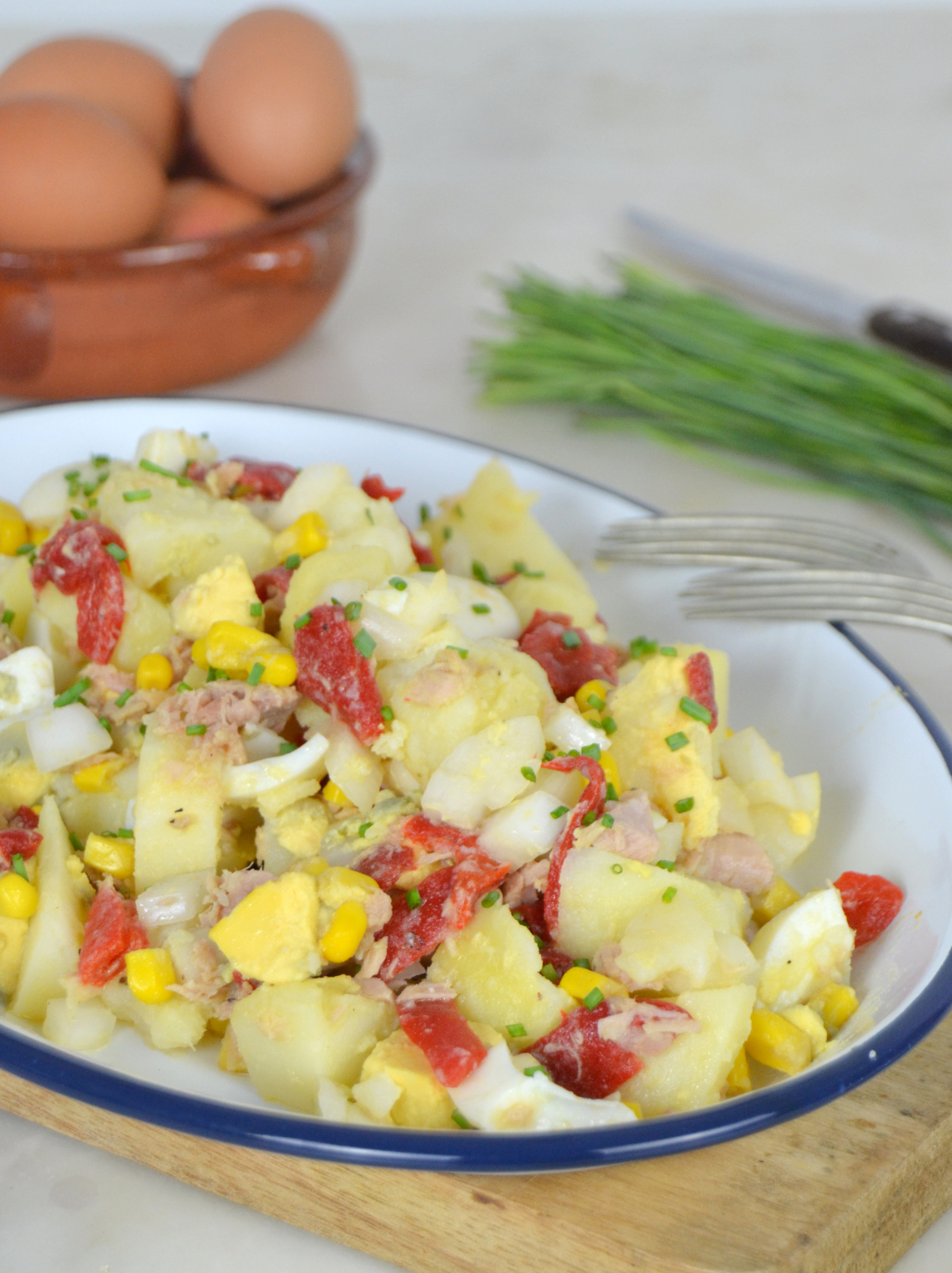 Ensalada de patata y atún ¡Fácil y rica!