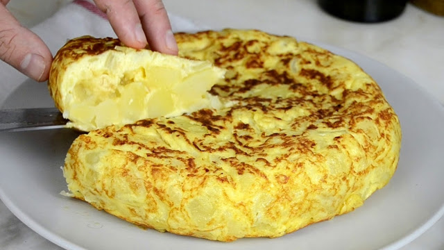 receta. tortilla de patatas al microondas